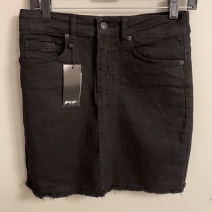 Nasty Gal Black Denim Skirt